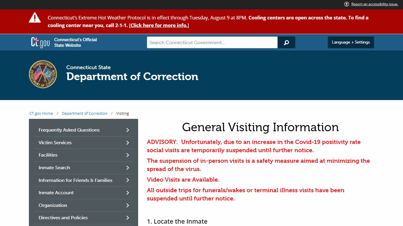 Visiting - CT.GOV-Connecticut's Official State Website